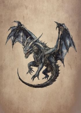 Dark Fairy tale dragon