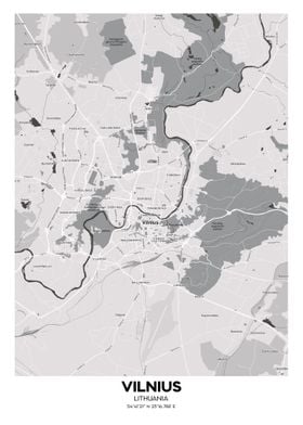 vilnius lithuania map