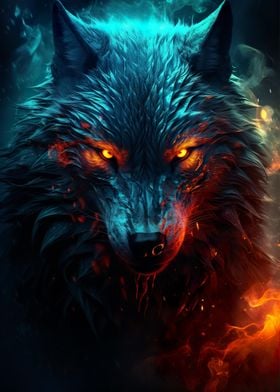 Dark Fantasy Magic Wolf