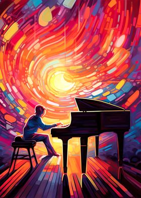 piano colorfull