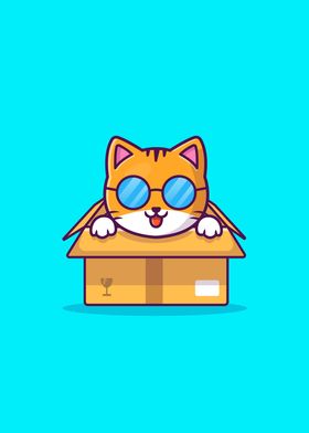 Cute Cat Playing Box