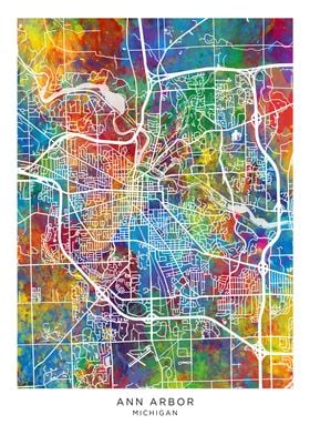 Ann Arbor Michigan Map