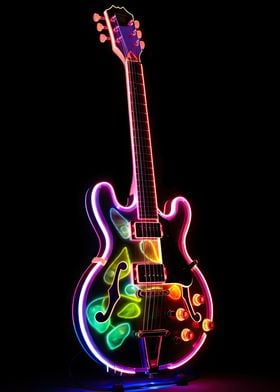 Neon Light Guitar