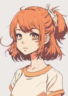 Young girl anime style