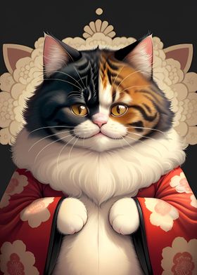 fat cat wear kimono