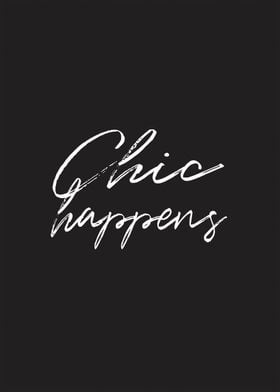 Chic Happens typography