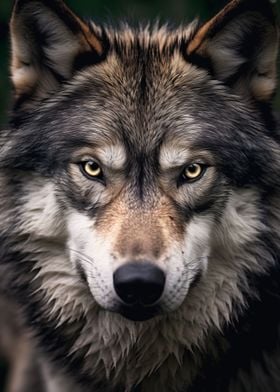 Wolf Wildlife Portrait