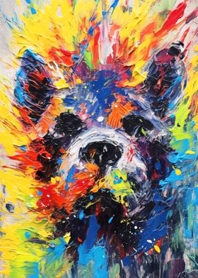 Dog Abstract Painting
