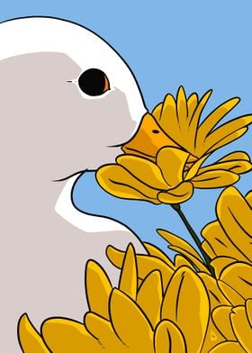 flowers duck