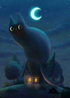 Giant Night Cat