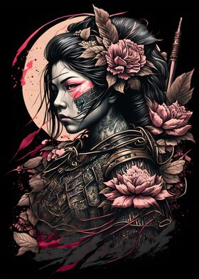 Japanese geisha samurai