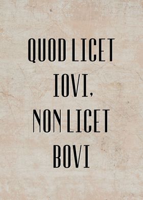 Latin Quote Quod Licet Iov