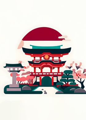 Japan Flat Illustration