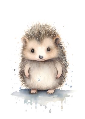 Hedgehog Watercolor