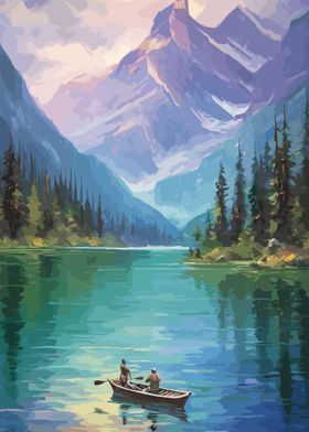 Mountains and Lake