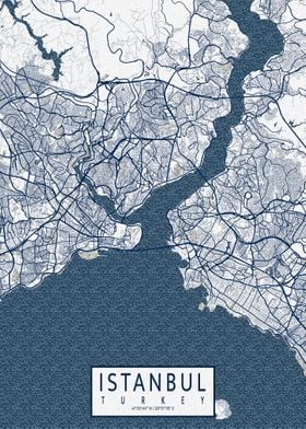 Istanbul City Map Coastal