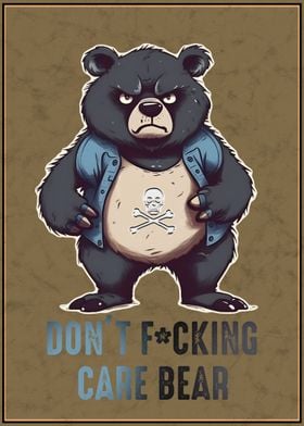 Funny Bear Vintage Poster