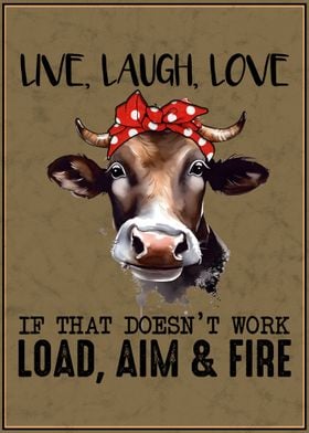 Funny Cow Vintage Poster