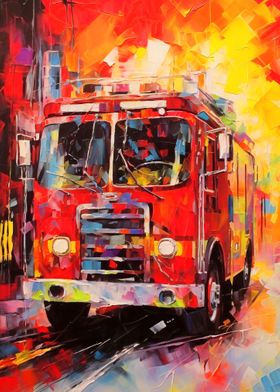 Fire Truck Abstract