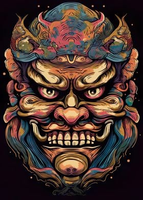 Oni Demon Mask Japan Art