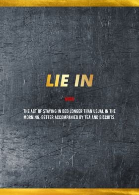 lie in definition art