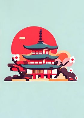 Japan Flat Illustration