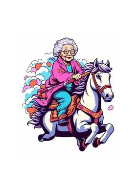 Horse Rider Grandma