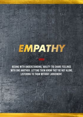 Empathy Definition Poster Wall Art Empathy Definition Feelings 