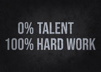 Talent vs Hard Work