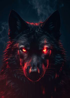 dangerous wolf red eyes