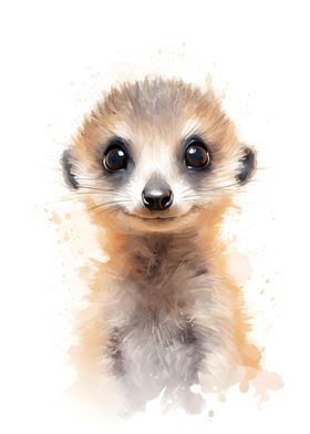Meerkat Watercolor