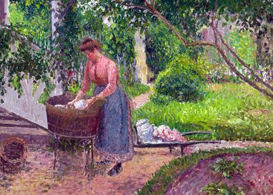 Woman Washing Clothes