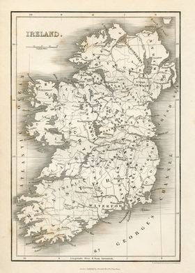 Antique Map Ireland