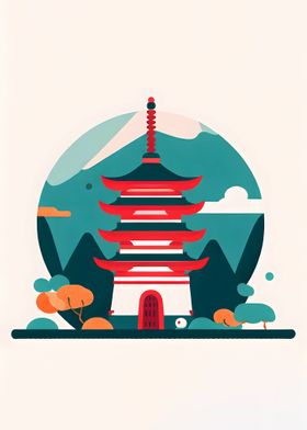 Japan Flat Illustration