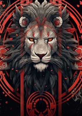 King Fantasy Lion Abstract