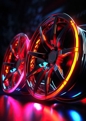 Wheels in Neonlight