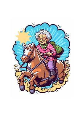 Horse Rider Grandma