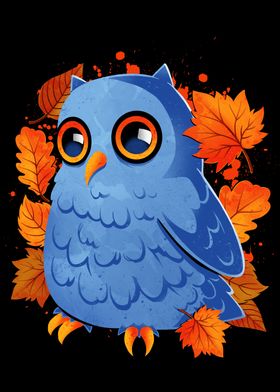 Blue Owl Autumn Leaves