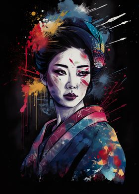Geisha Ink Art Japan