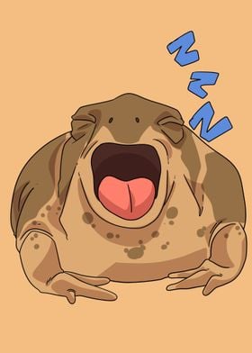 sleepy toad