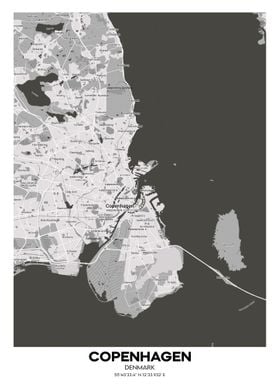 Copenhagen Denmark map