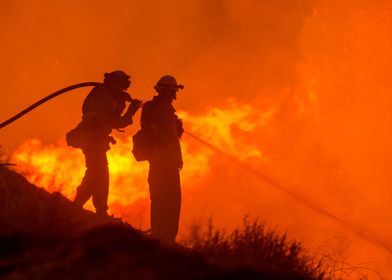 Firemen Fighting Fire