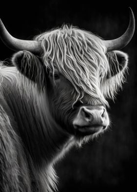 Monochrome Cattle Charm