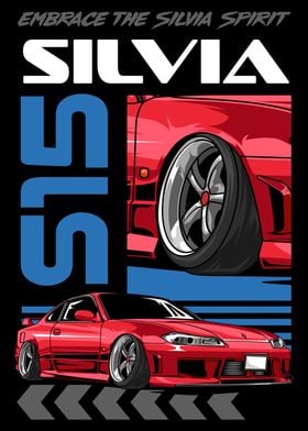 Red Silvia S15 Car