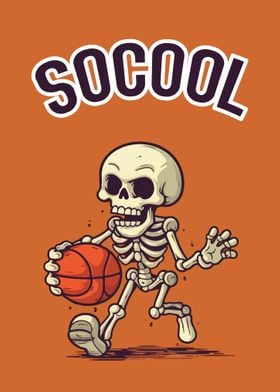 so cool basketball skull