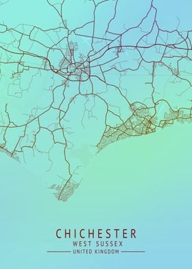 Chichester UK CITY MAP