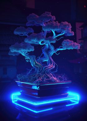 Synthwave Bonsai Tree