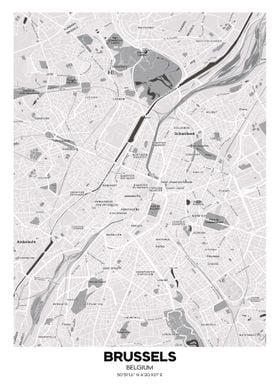 Brussels Belgium map