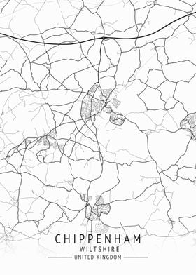 Chippenham UK City Map