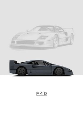 1987 Ferrari F40 Grey